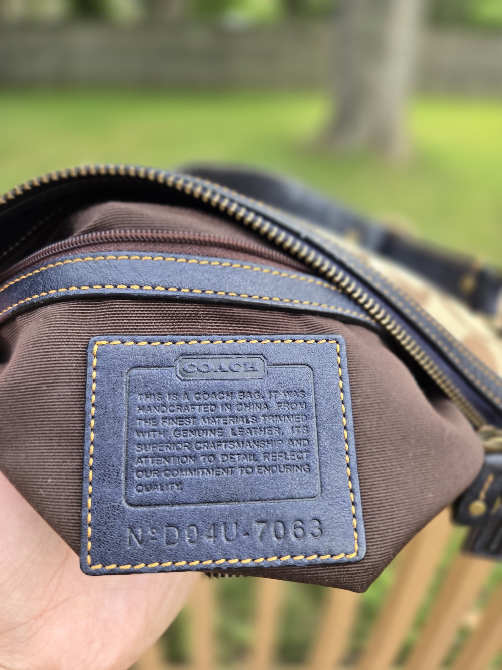 Coach Vintage Y2K Sig C Blue Suede Trim Limited Edition 2004 #7063 - Picture 5 of 5